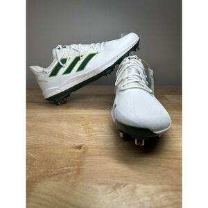 Adidas Adizero Afterburner Metal Baseball Cleats White Grn H00973 Mens Size 12.5